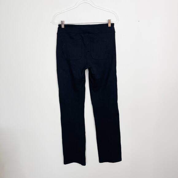 Betabrand Dress Pant Yoga Pants Black Medium Boot Cut Classic Zip Pocket Stretch - Picture 2 of 11